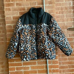 ASOS Daisy Street Leopard Puffer, US 10